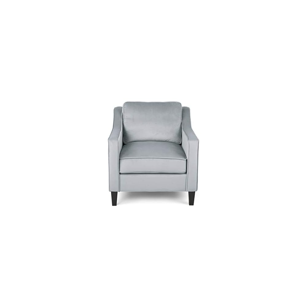 Christopher Knight Home Rachel Contemporary Velvet Club Chair, Blue, Dark Brown