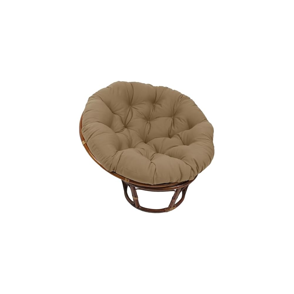 Blazing Needles Solid Twill Papasan Chair Cushion, 52" x 6" x 52", Indigo