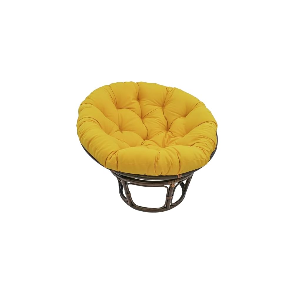 Blazing Needles Solid Twill Papasan Chair Cushion, 52" x 6" x 52", Indigo