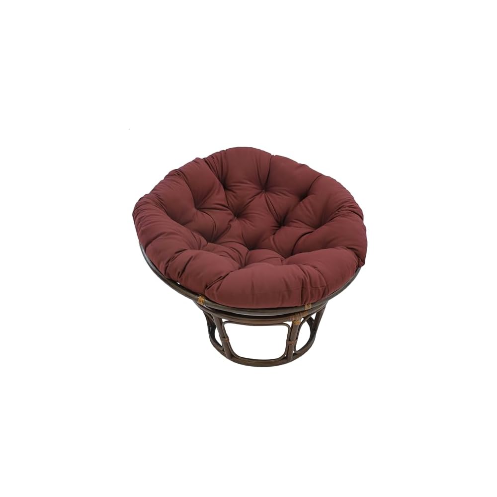 Blazing Needles Solid Twill Papasan Chair Cushion, 52" x 6" x 52", Indigo