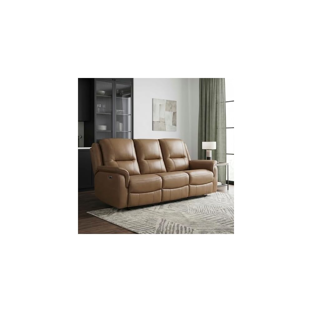 Lexicon Top Grain Leather Match Power Reclining Chair, Russet