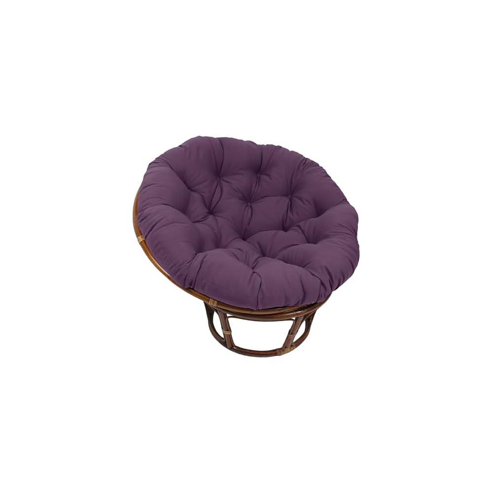 Blazing Needles Solid Twill Papasan Chair Cushion, 52" x 6" x 52", Indigo