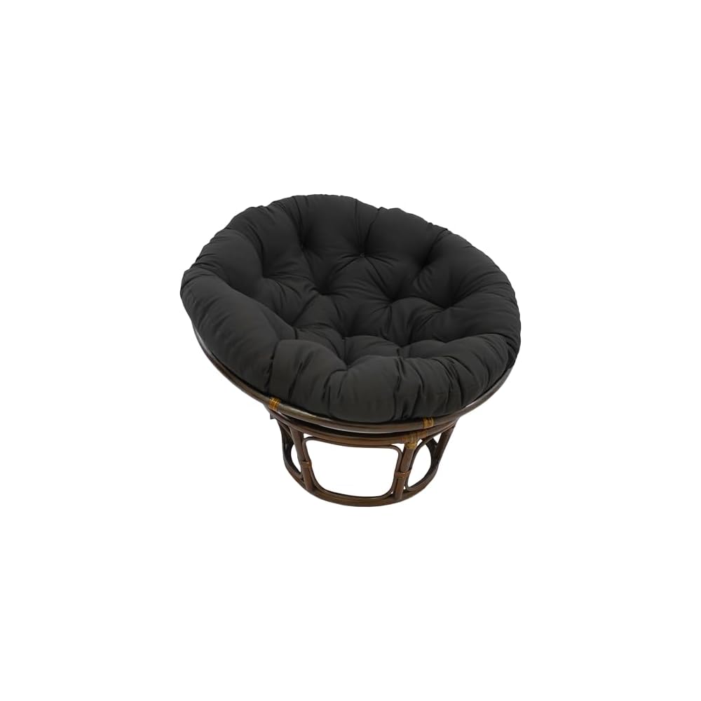 Blazing Needles Solid Twill Papasan Chair Cushion, 52" x 6" x 52", Indigo