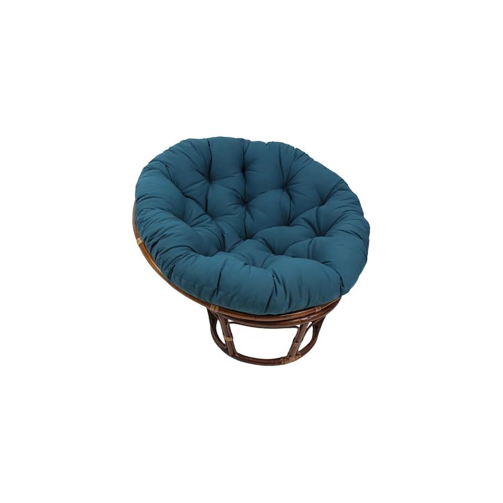 Blazing Needles Solid Twill Papasan Chair Cushion, 52" x 6" x 52", Indigo