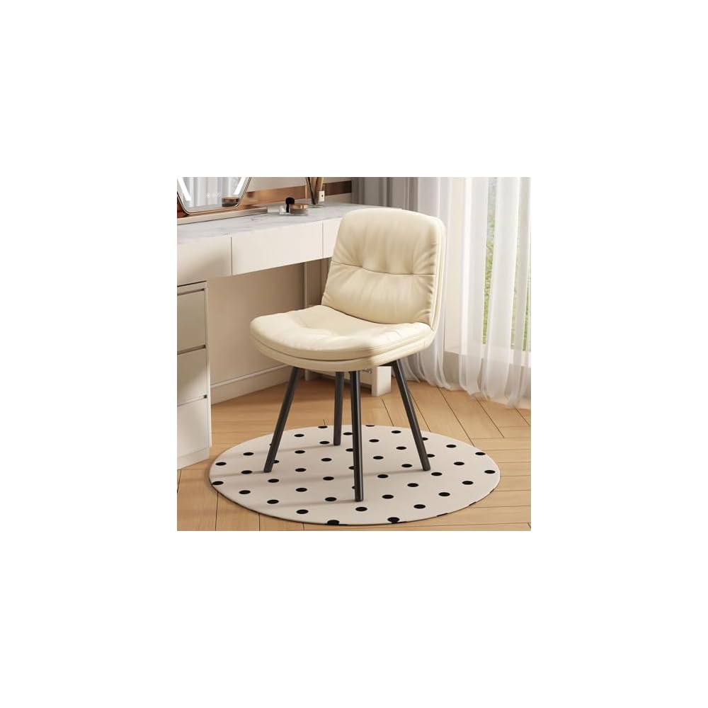 Office Chair, Modern Accent Dining Chairs, Vanity Stool Chair, Living Room Chairs with Black Metal Legs, Upholstered Ergonomic Backrest, for Bedroom/Beauty Room (Color : D)