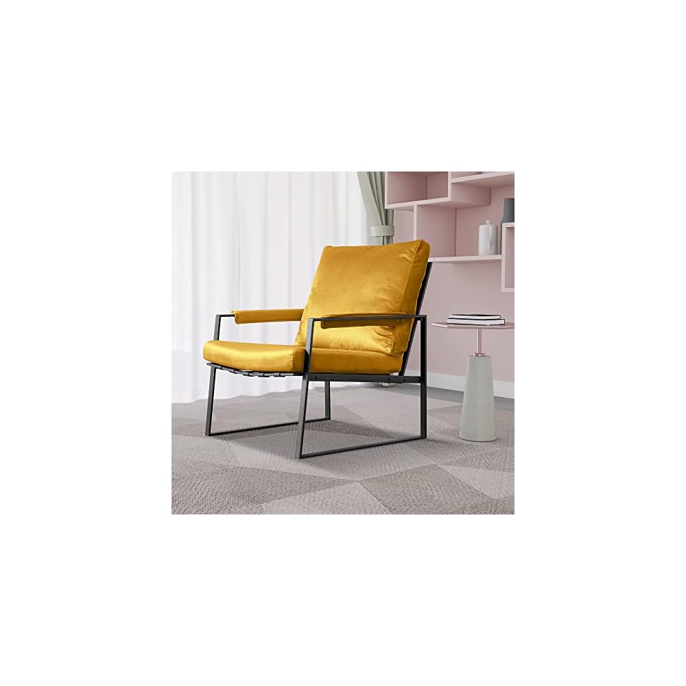 27.54" Modern Relax Single arms Chair with Velvet Cushion (Emerald)