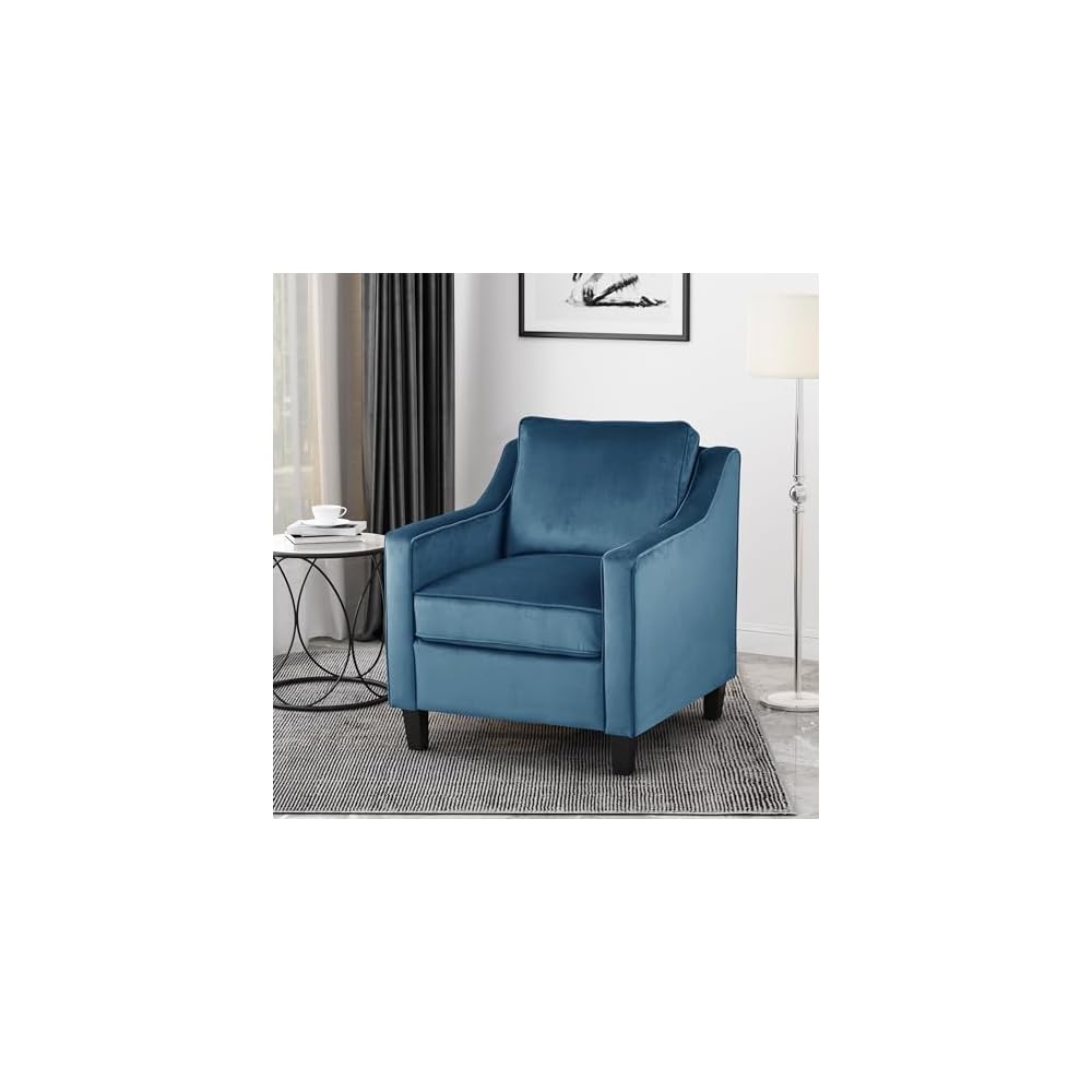 Christopher Knight Home Rachel Contemporary Velvet Club Chair, Blue, Dark Brown