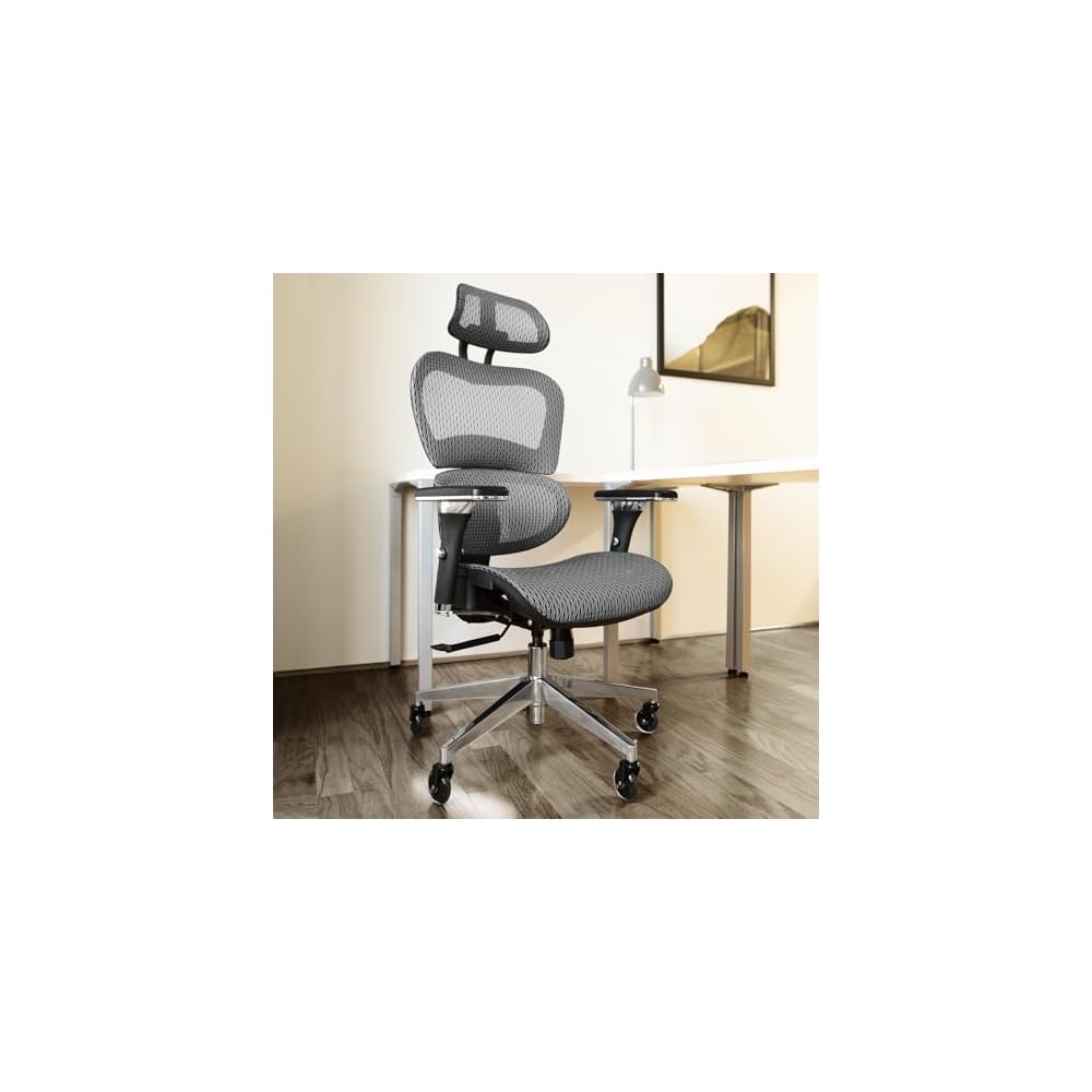 Nouhaus Mesh Ergonomic Office Chair with Lumbar Support, 4D Arms