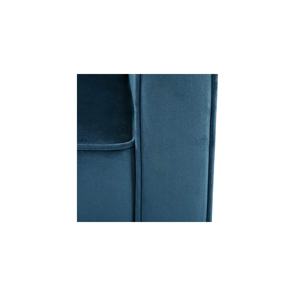 Christopher Knight Home Rachel Contemporary Velvet Club Chair, Blue, Dark Brown