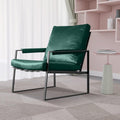 27.54" Modern Relax Single arms Chair with Velvet Cushion (Emerald)